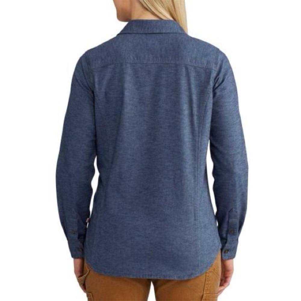 Women’s Carhartt 102781 Women's Rugged Flex® Hamilton Solid Shirt Blue Cotton M